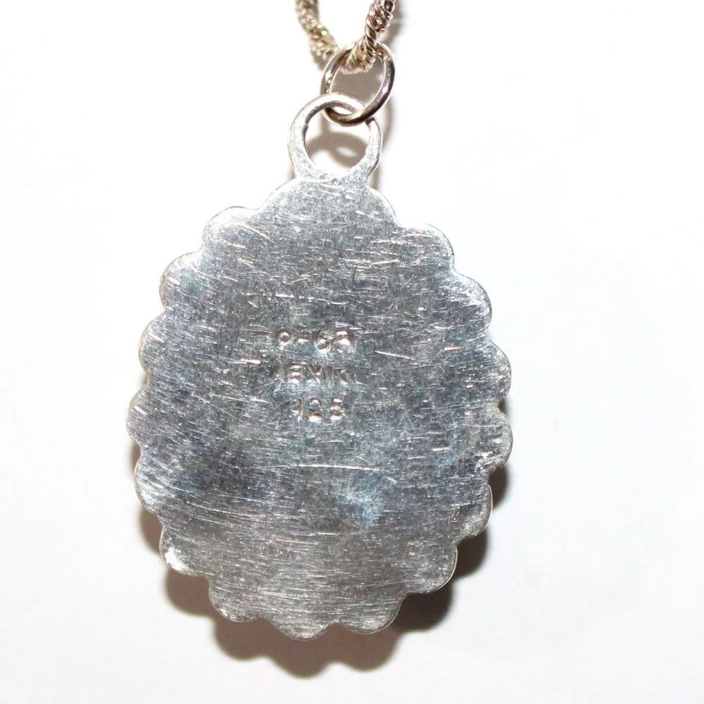 Vintage Western Onyx Sterling Silver Necklace - Picture 2 of 7